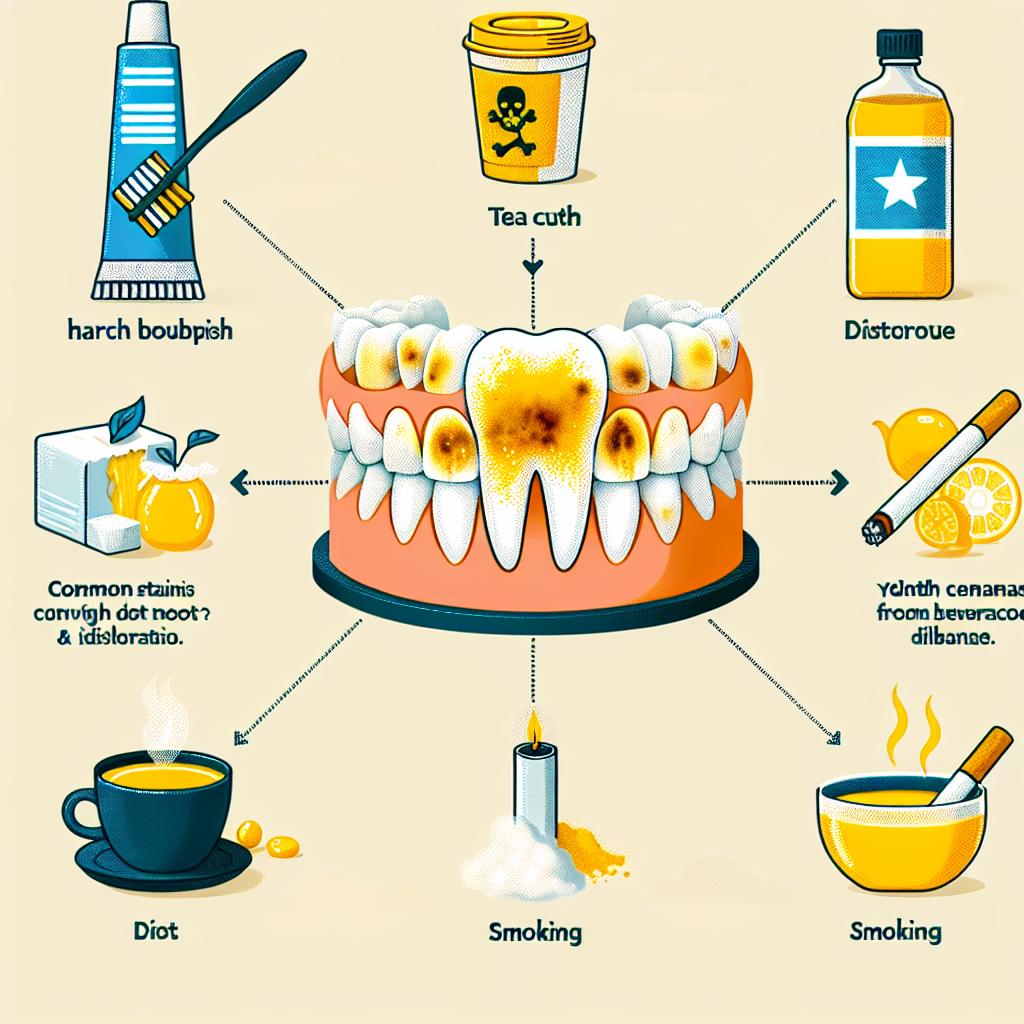 - Příčiny žlutých skvrn na zubech