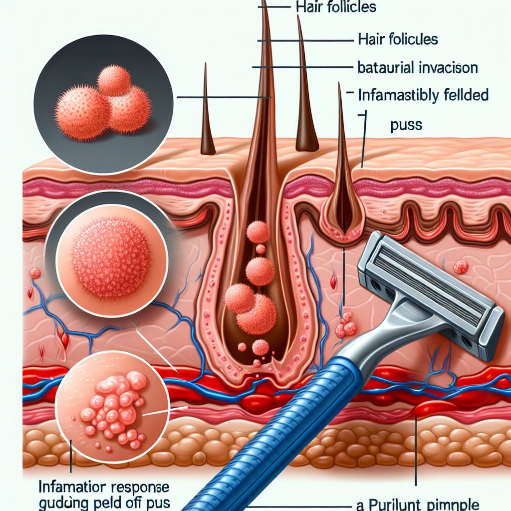 Jak vznikají hnisavé pupínky po holení