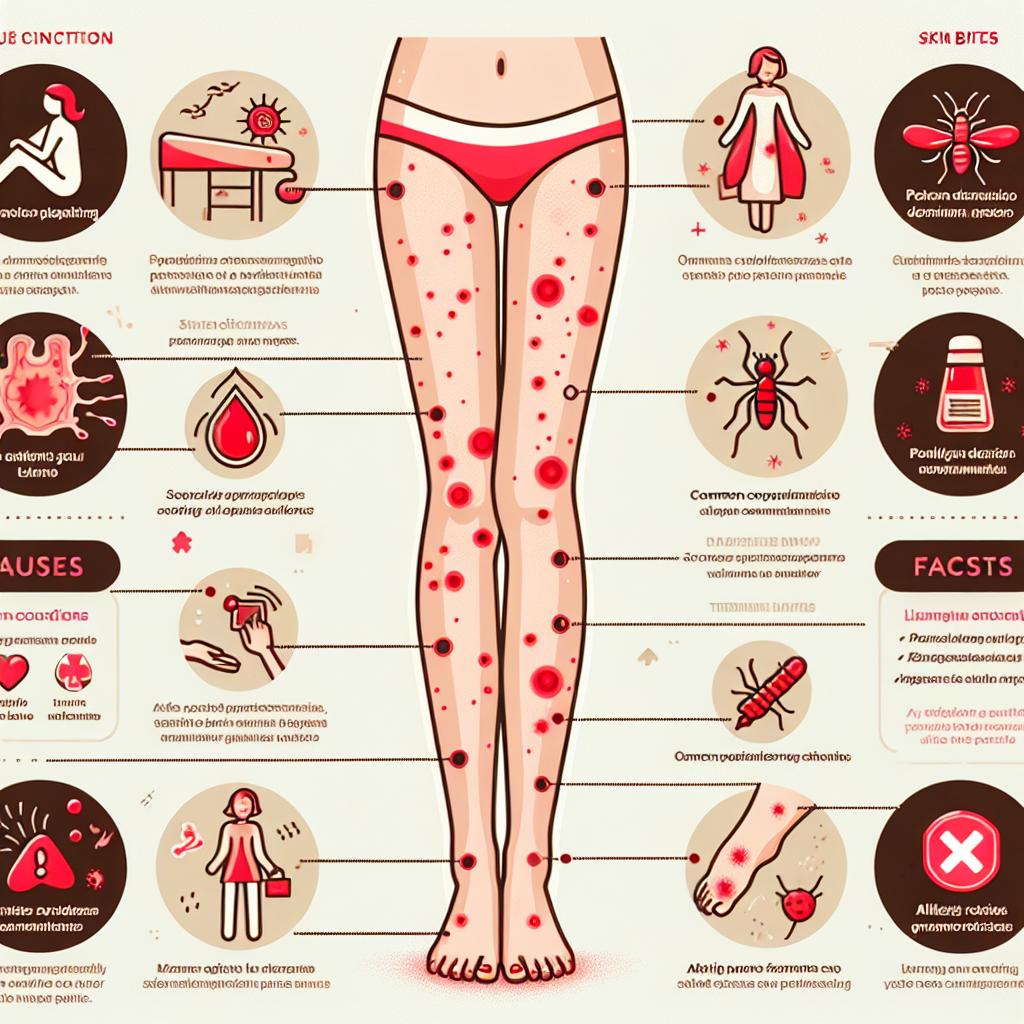 Červené fleky na stehnech: co to znamená