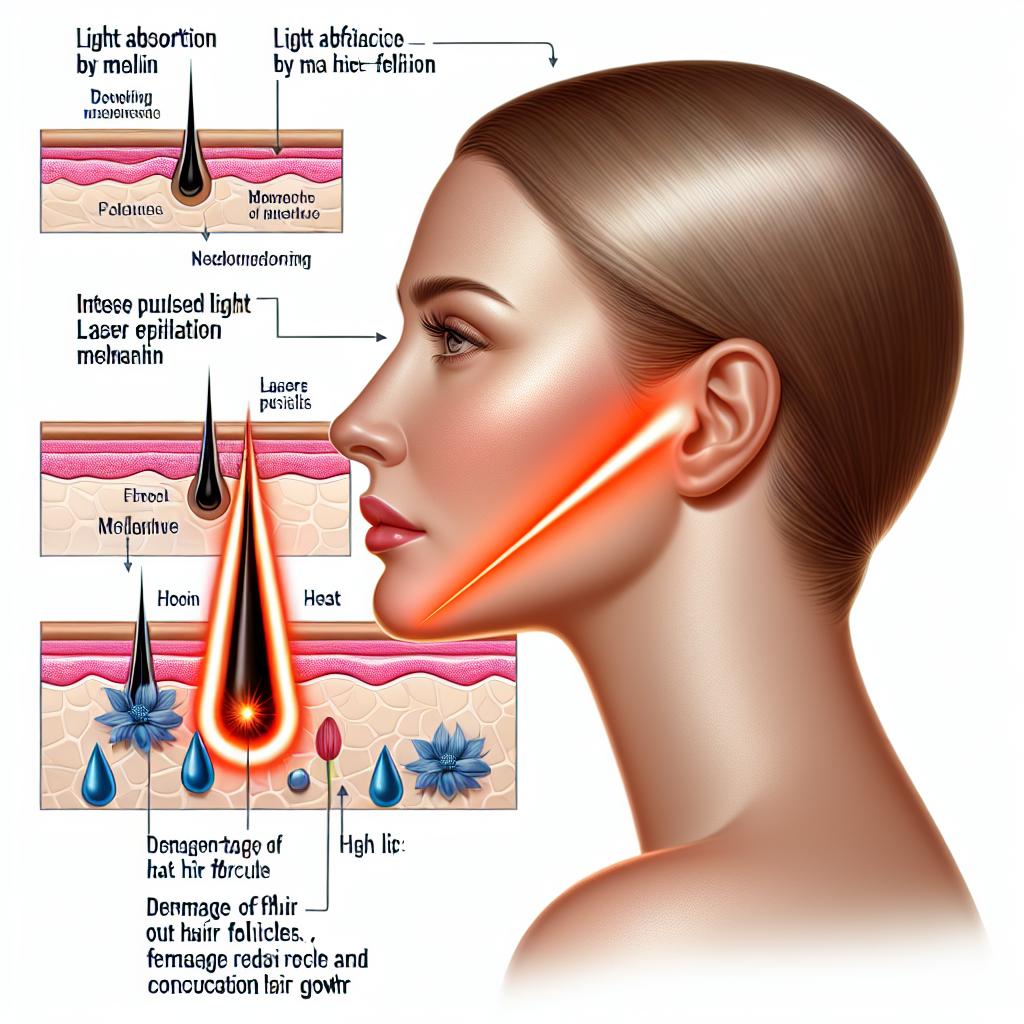 IPL laser epilace horního rtu vysvětleno