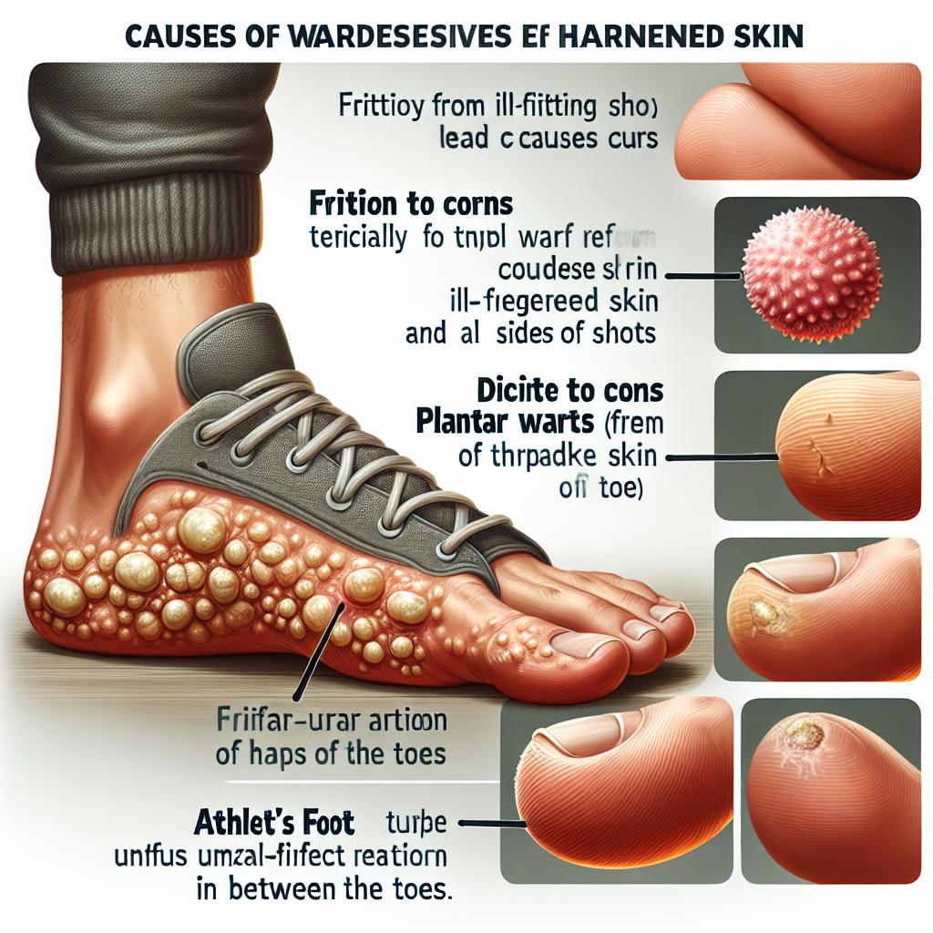 Příčiny ztvrdlé kůže na chodidle