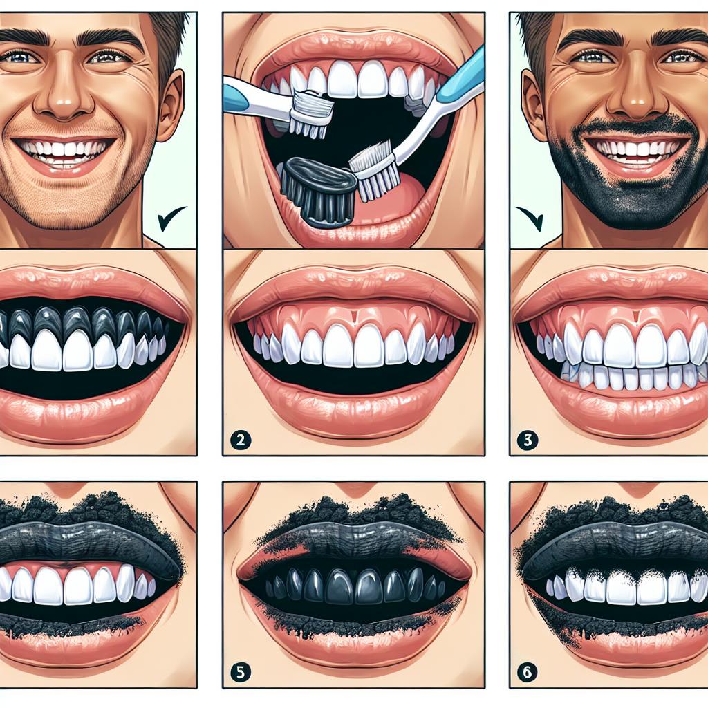 Aktivní uhlí jako zubní bělicí prostředek