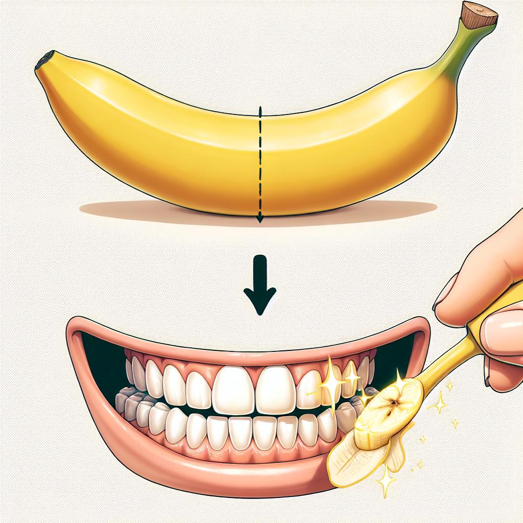 Banán ‌jako ⁢bělicí prostředek zubů