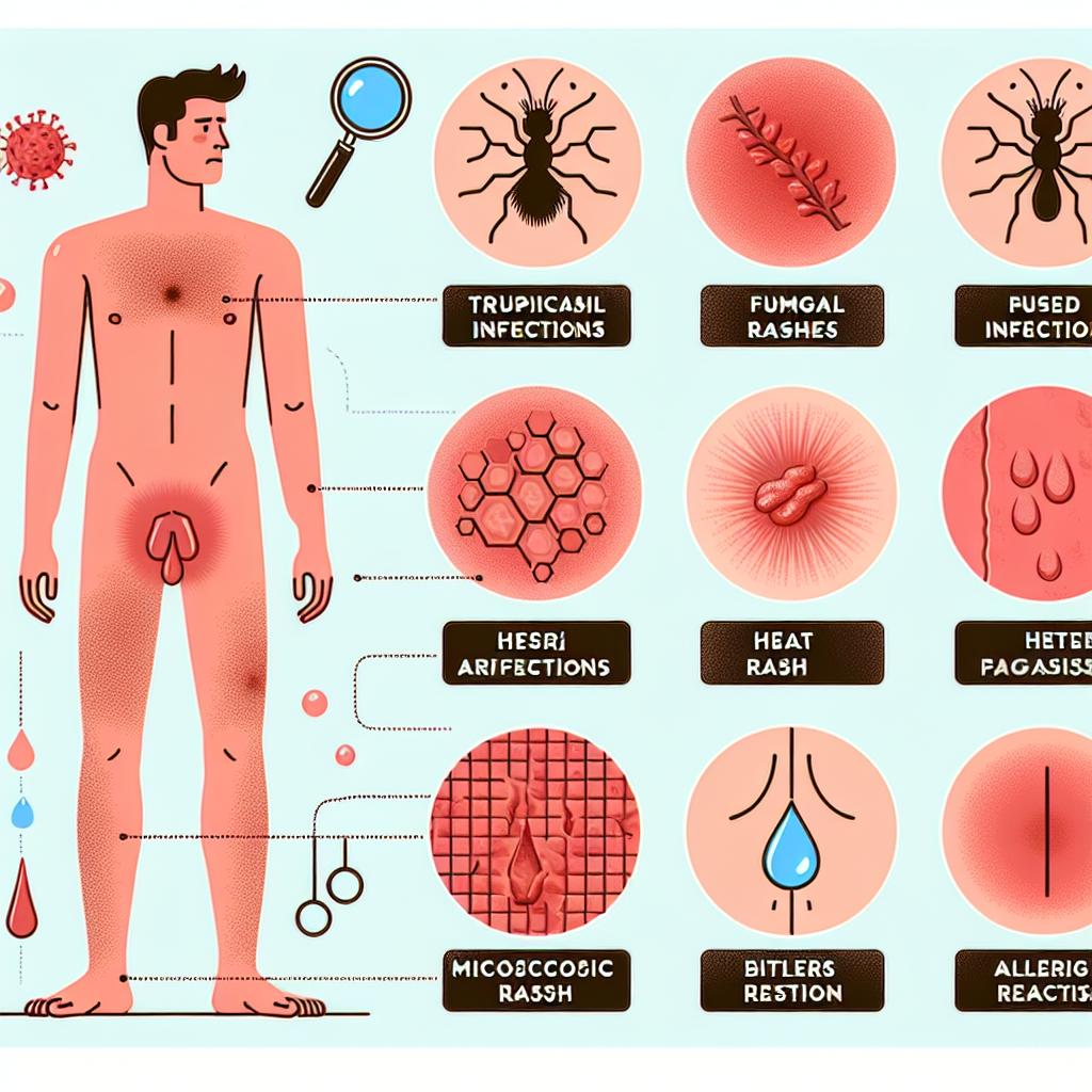 Vyrážka v tříslech: Příčiny a symptomy