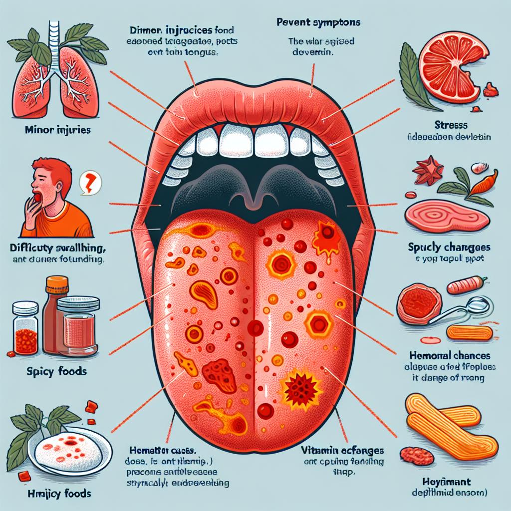Bolestivé fleky na jazyku: Příčiny a symptomy